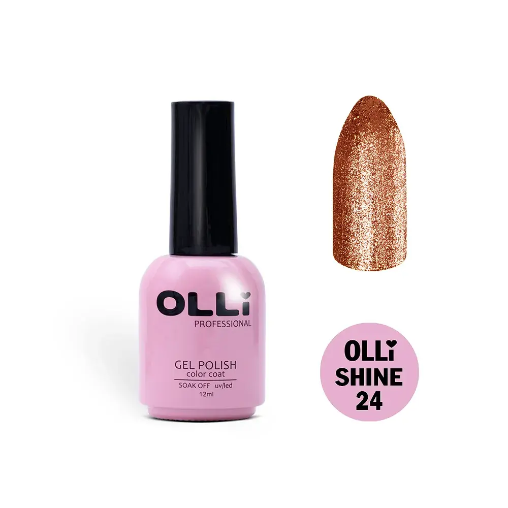 Гель-лак OLLI Shine с блестками, 12мл (№24)