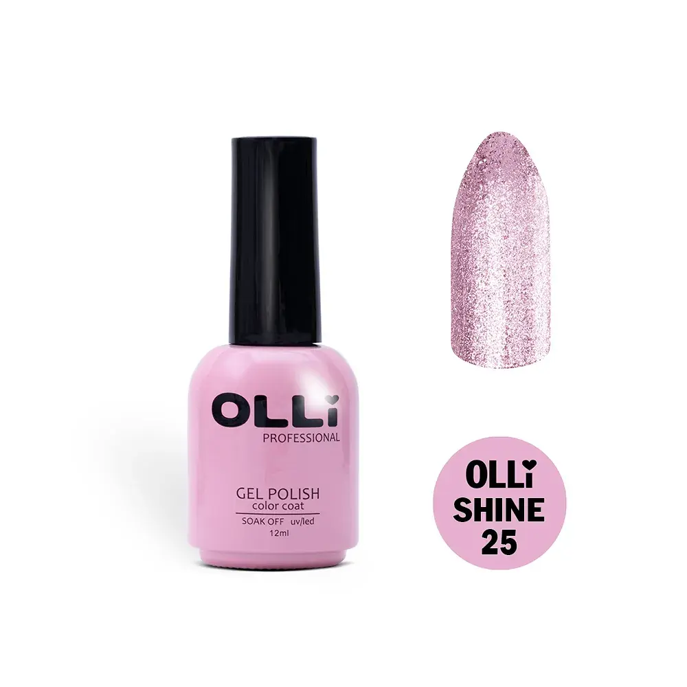 Гель-лак OLLI Shine с блестками, 12мл (№25)