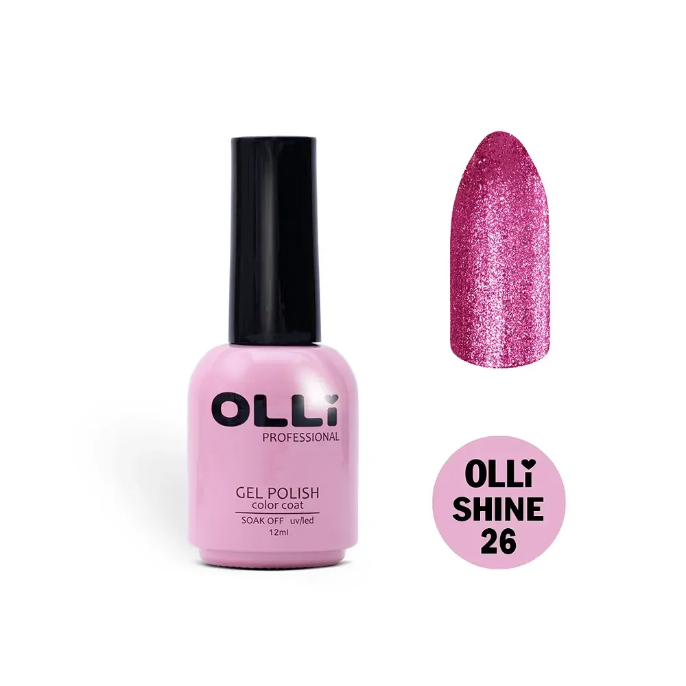 Гель-лак OLLI Shine с блестками, 12мл (№26)