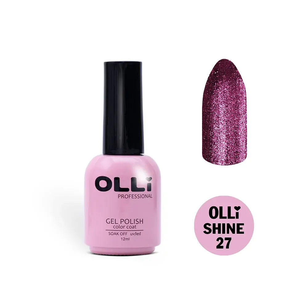Гель-лак OLLI Shine с блестками, 12мл (№27)