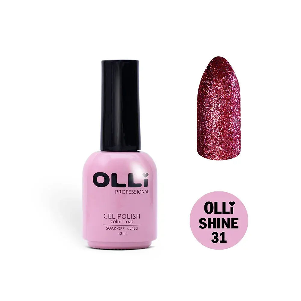 Гель-лак OLLI Shine с блестками, 12мл (№31)