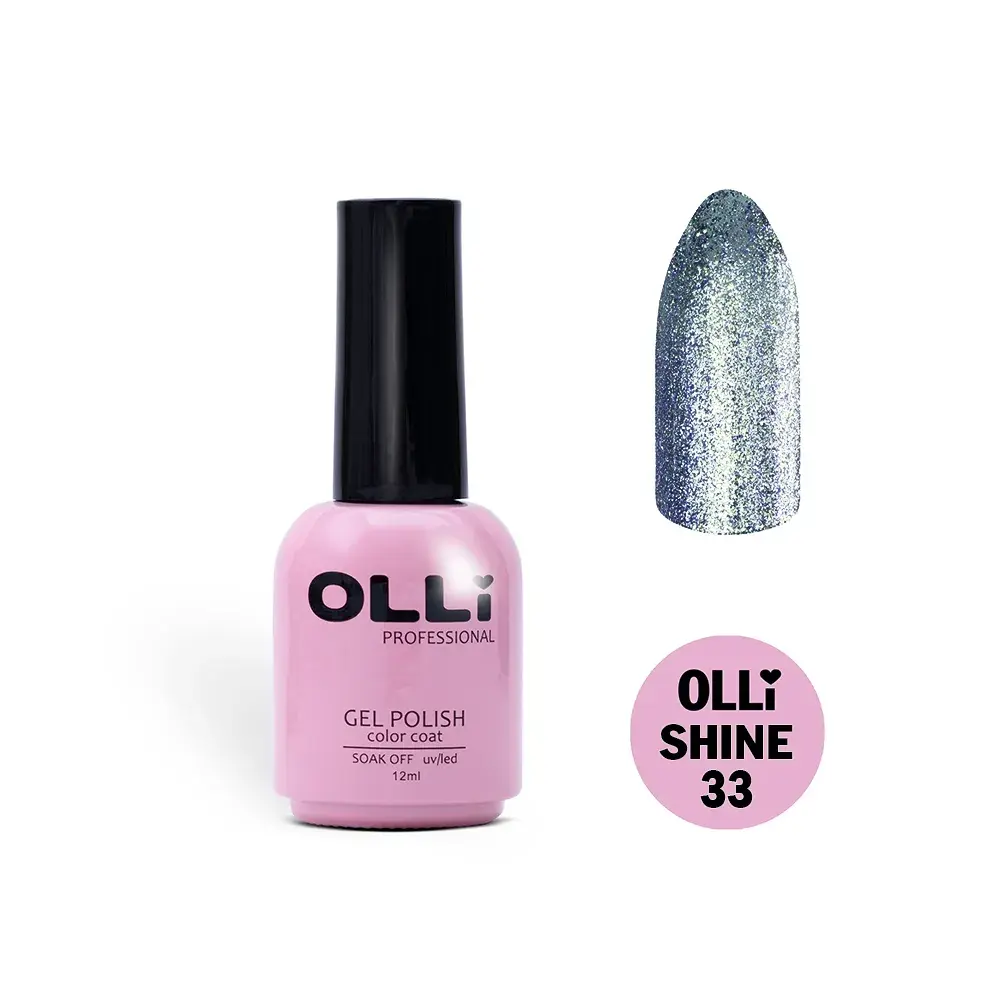 Гель-лак OLLI Shine с блестками, 12мл (№33)