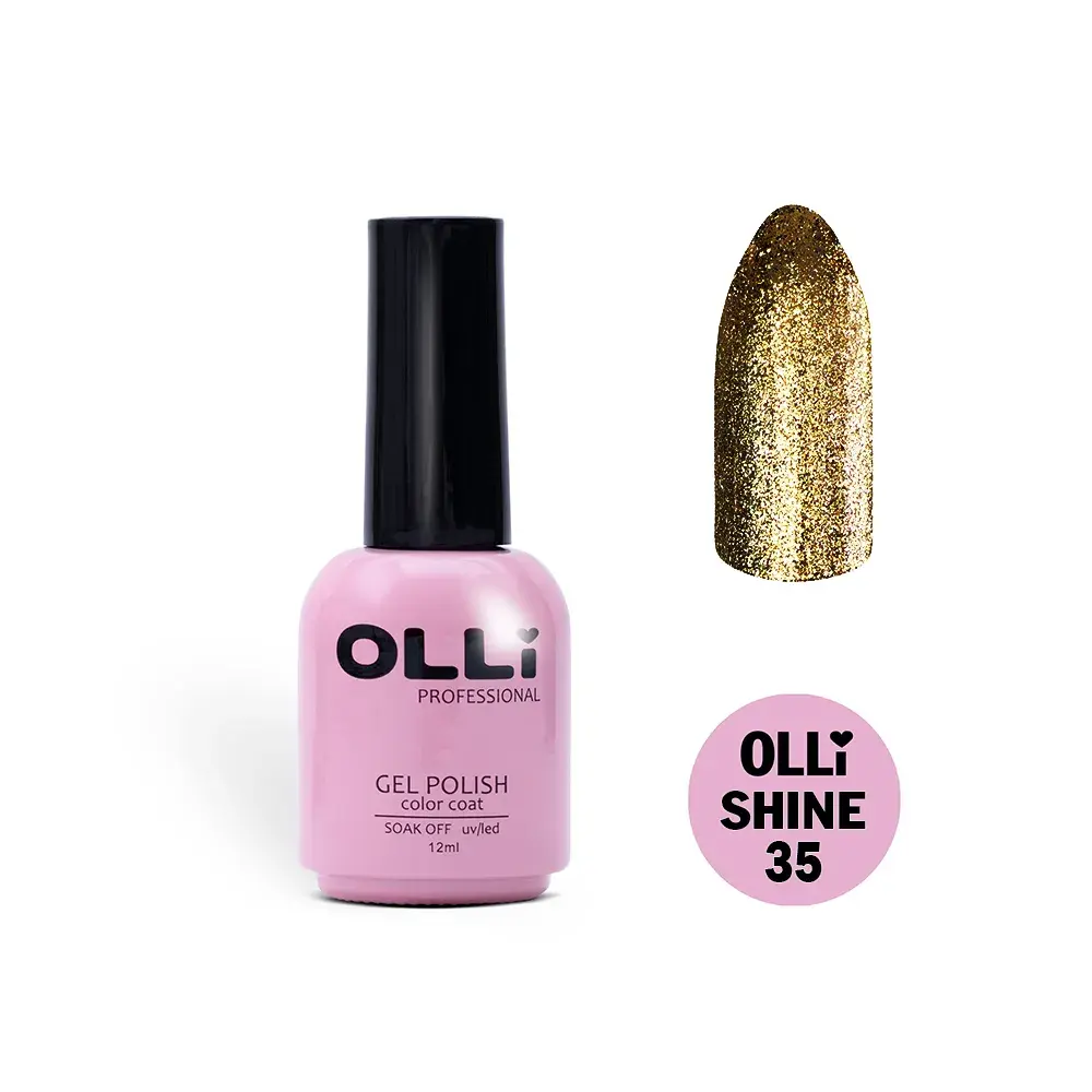 Гель-лак OLLI Shine с блестками, 12мл (№35)