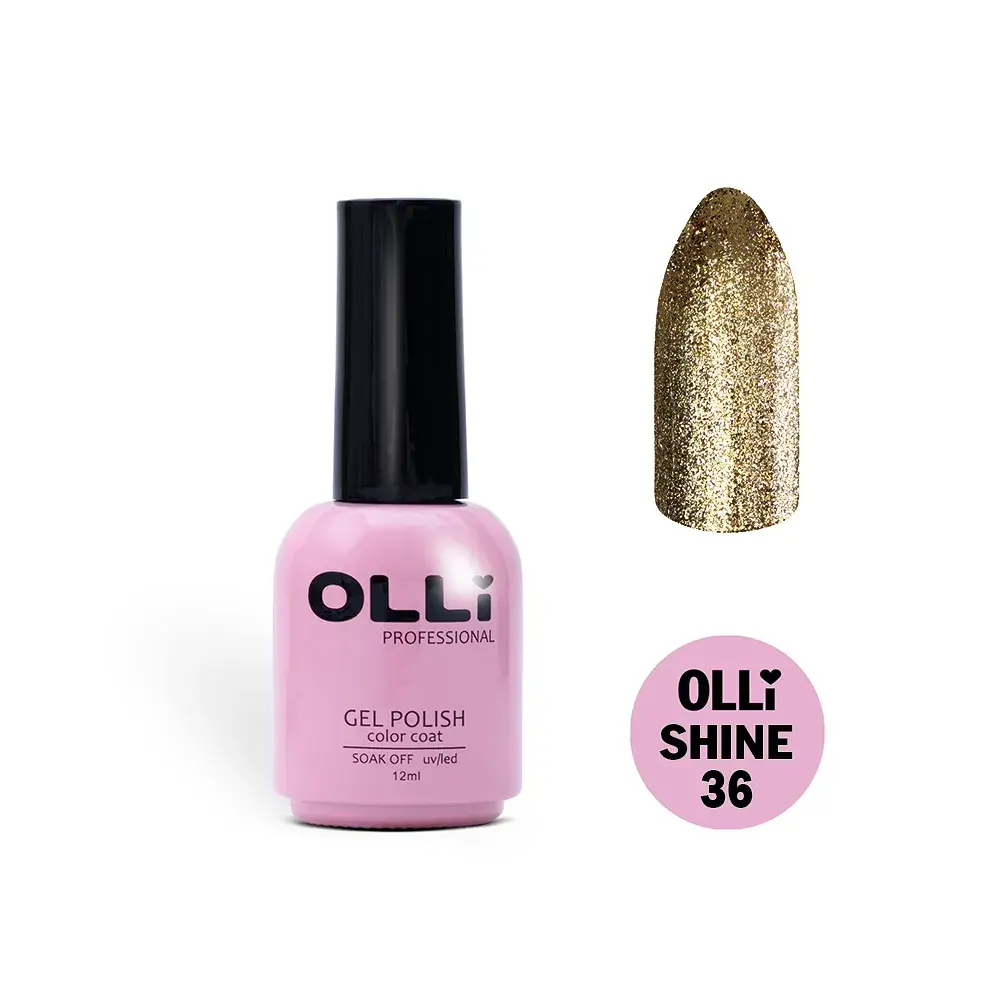 Гель-лак OLLI Shine с блестками, 12мл (№36)