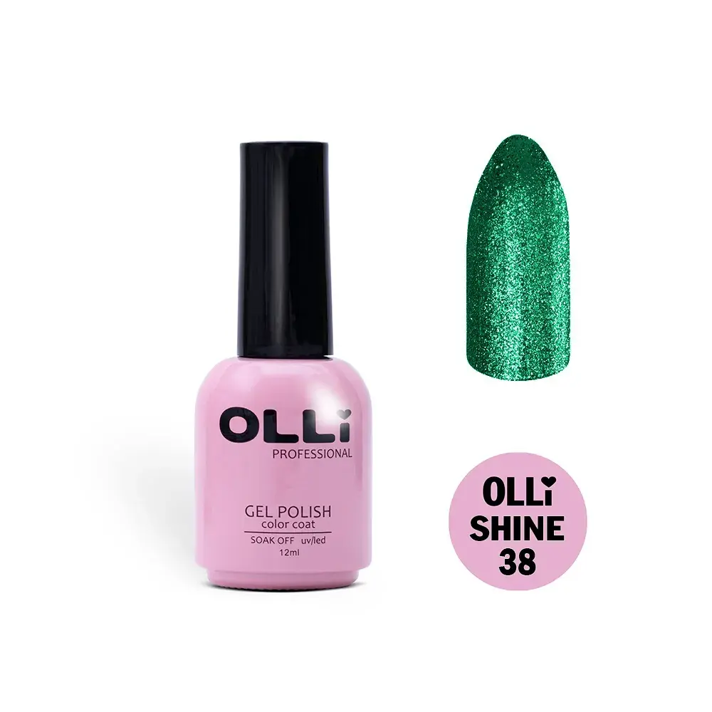 Гель-лак OLLI Shine с блестками, 12мл (№38)