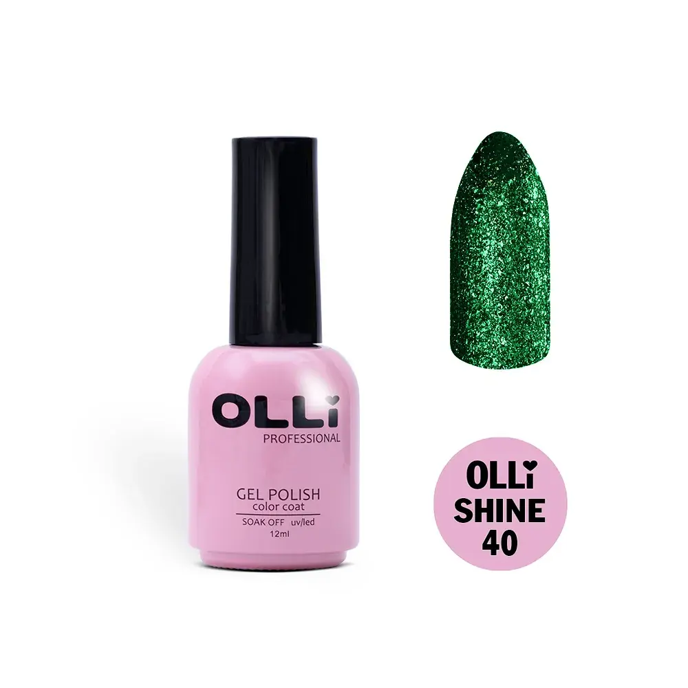 Гель-лак OLLI Shine с блестками, 12мл (№40)