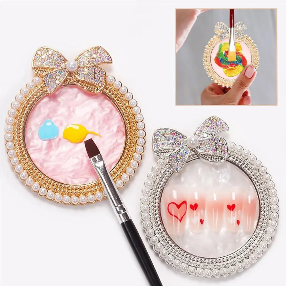 Палитра для дизайна ногтей из агатовой смолы с жемчужинками