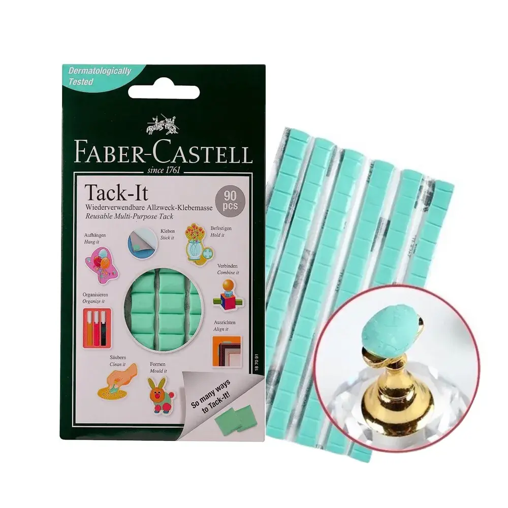 Многоразовый клеящий пластилин Faber-Castell для крепления типс (90 кубиков)