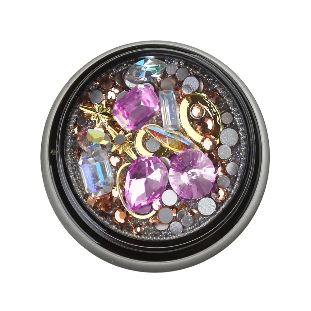 Яркие стразы, бульенки, пирсинг для дизайна ногтей (06)